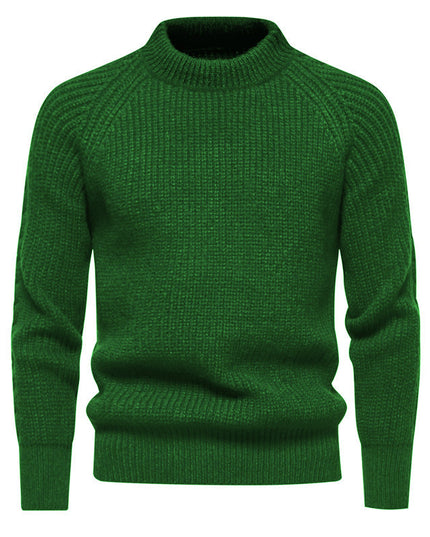 Men's Solid Color Round Neck Sweater