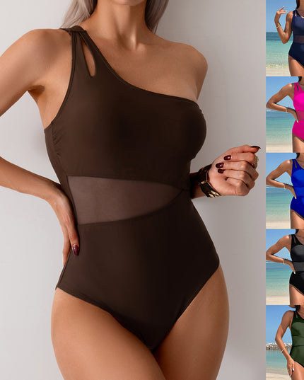 One-piece Swimsuit Women's One-shoulder Bikini Sports