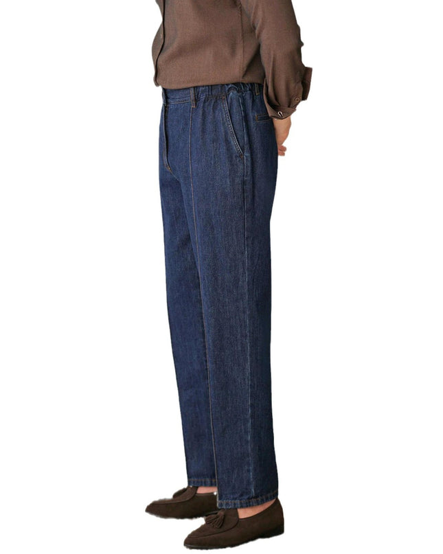 British Business Elastic Waist Cropped Pants