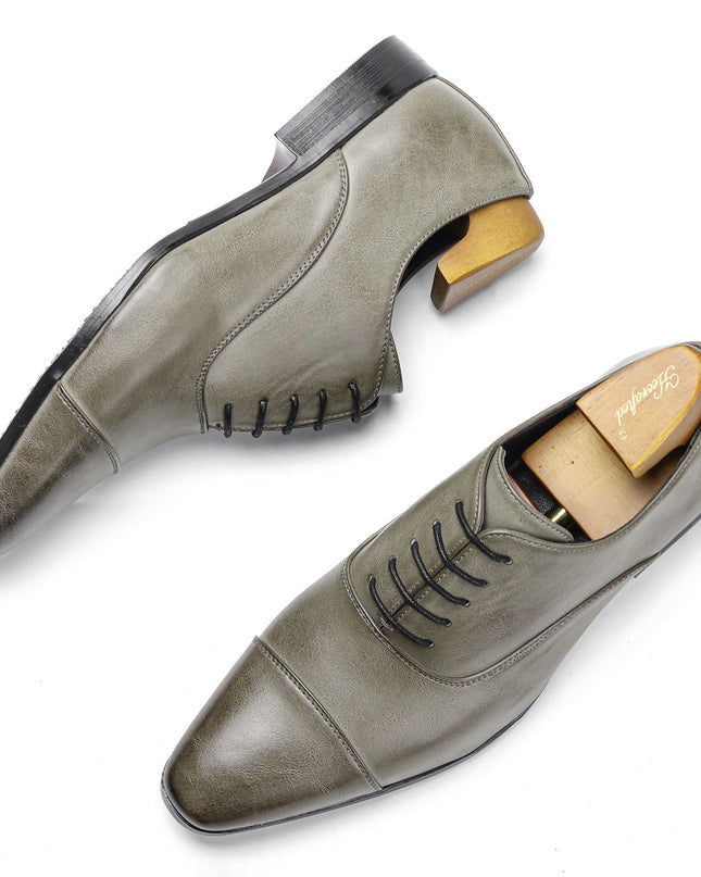 High-end Pointed Oxford Business Shoes Comfortable Classic British Retro Rub Colored Dress Shoes