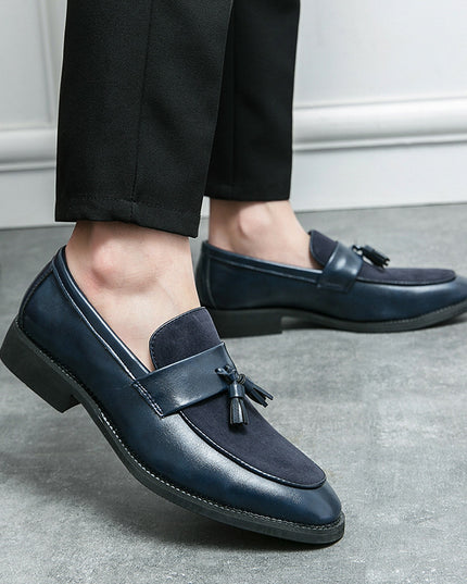 Men's Leather Shoes British Trend Slip-on Business Formal Men's Shoes