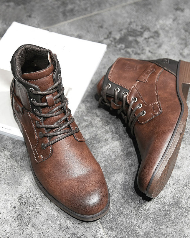 Men's vintage leather Martin boots