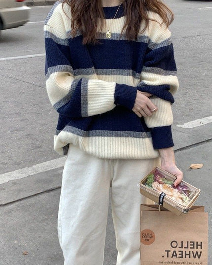 Lazy Wind Retro Outerwear Knitwear Thick