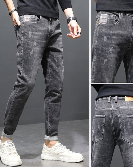 Autumn Men's Jeans Slim Feet