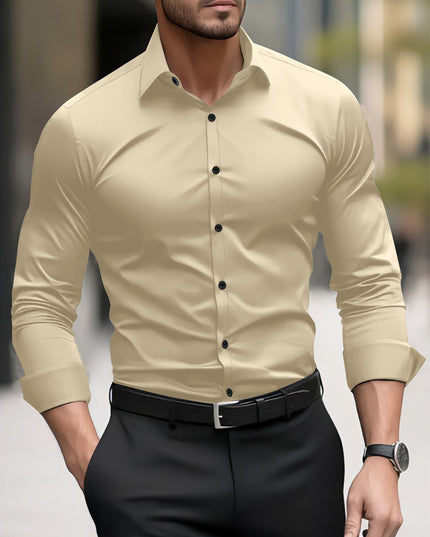 Men's Pigment Business Casual Long Sleeve Shirt