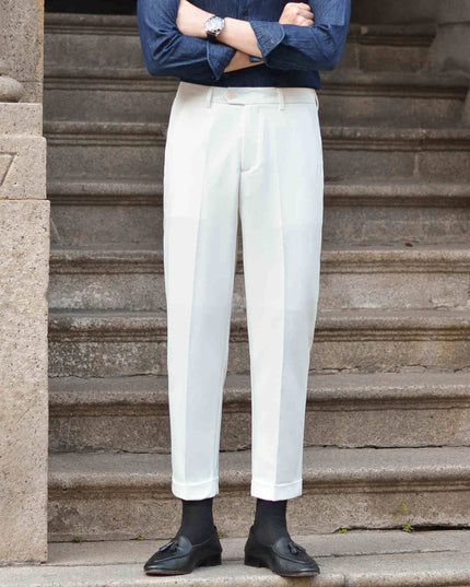 Draping Folding Angle Men's Simplicity Draping Business Slim Fit Suit Pants