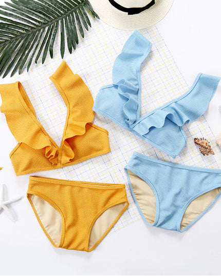 Ladies V-Neck Bikini Two Piece Set
