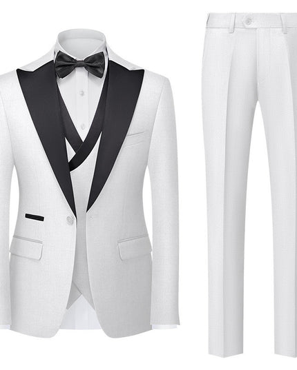 Men's New Suit Three-piece Korean-style Slim-fit Dress Suit