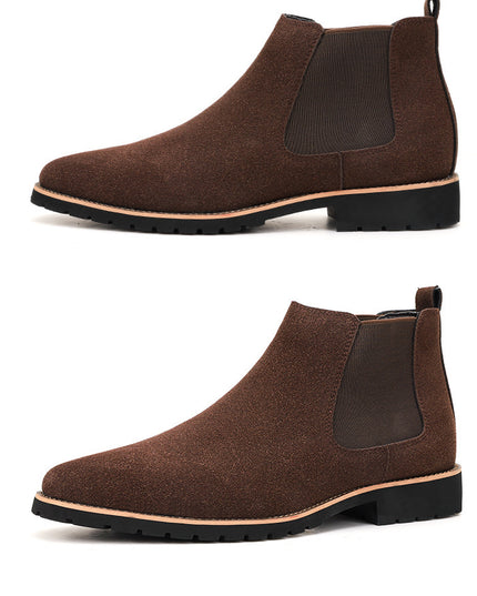 High-top Sleeve Suede Leather Surface Plus Size Casual Boots Fashion All-matching