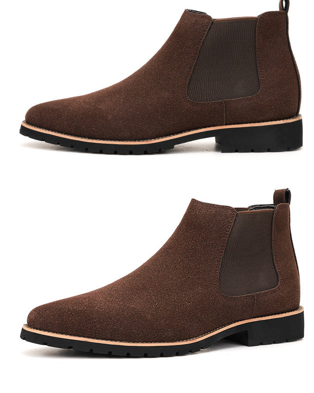 High-top Sleeve Suede Leather Surface Plus Size Casual Boots Fashion All-matching