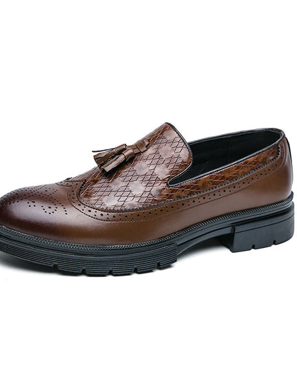 Youth Slip-on Leather Shoes Casual Board Shoes