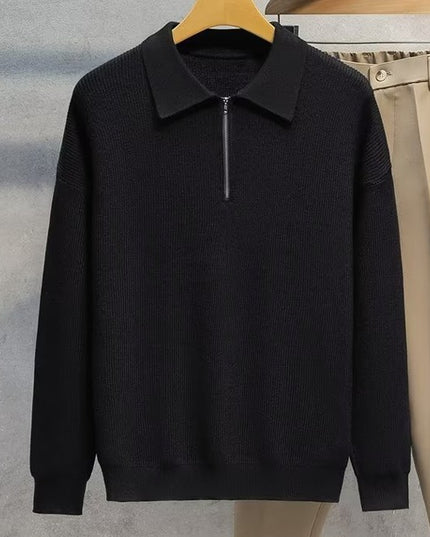 Polo Collar Slim Fit All-matching Base Sweater