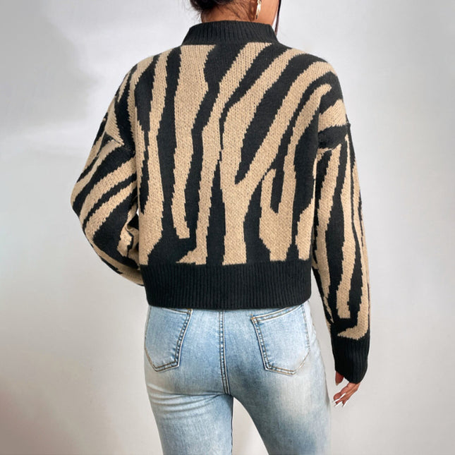 Jacquard Casual Sweater Loose Top For Women