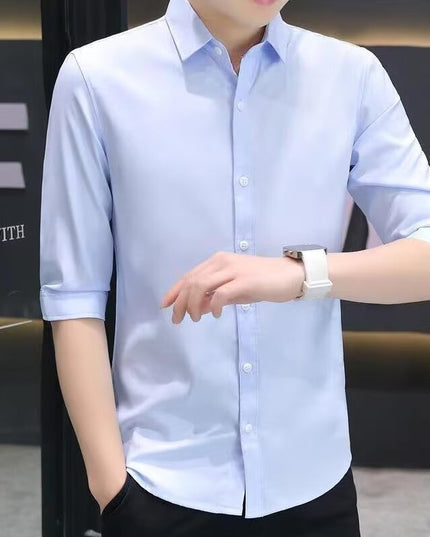 Slim-fit Half-sleeve Shirt For Men