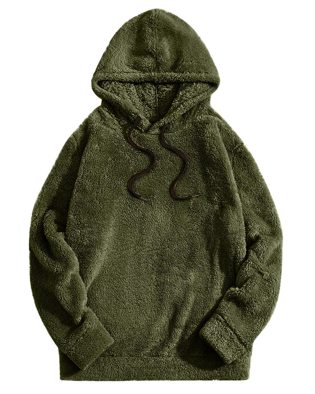 Autumn And Winter Thickening Double-sided Velvet Casual Loose Long-sleeved Hooded Sweater