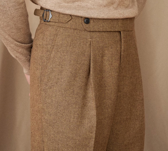 Naples Casual High Waist Straight Trousers