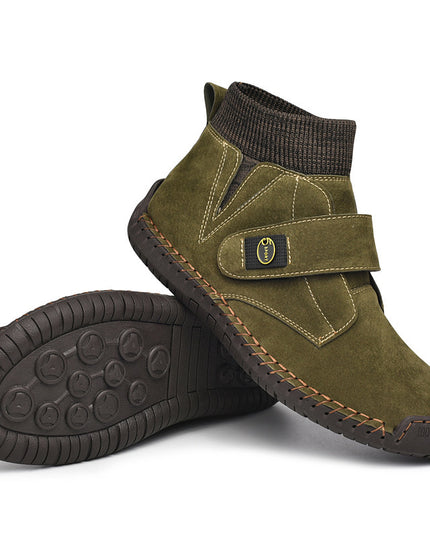 Velcro Shoes Men Ankle Boots Winter Sock Trainer Boots High Quality