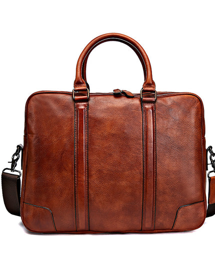Skeleton-Skin Genuine Leather High-Grade Briefcase | Ultra-Light & Durable