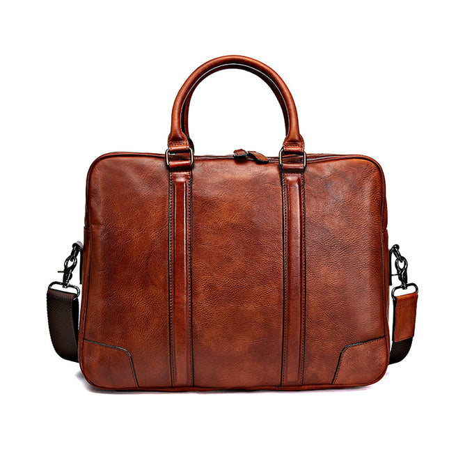 Skeleton-Skin Genuine Leather High-Grade Briefcase | Ultra-Light & Durable