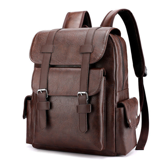 Retro Men's PU Backpack Computer Bag