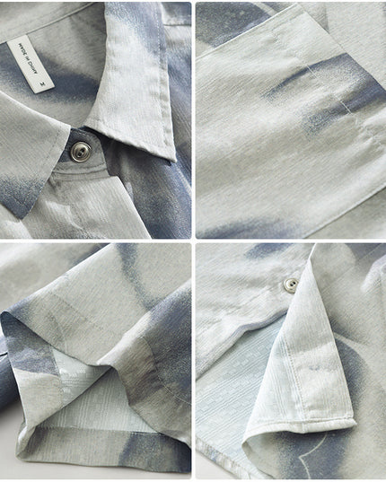 Japanese Trendy Printed Short Sleeve Shirt