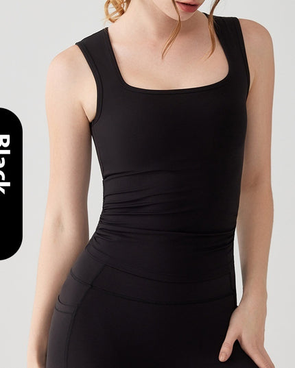 Long Yoga Vest Women's One-piece Fixed Cup Outer Wear Sling