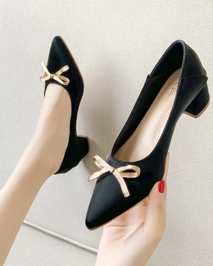 Women's Thick Heel Gentle Pointed Toe Shoes