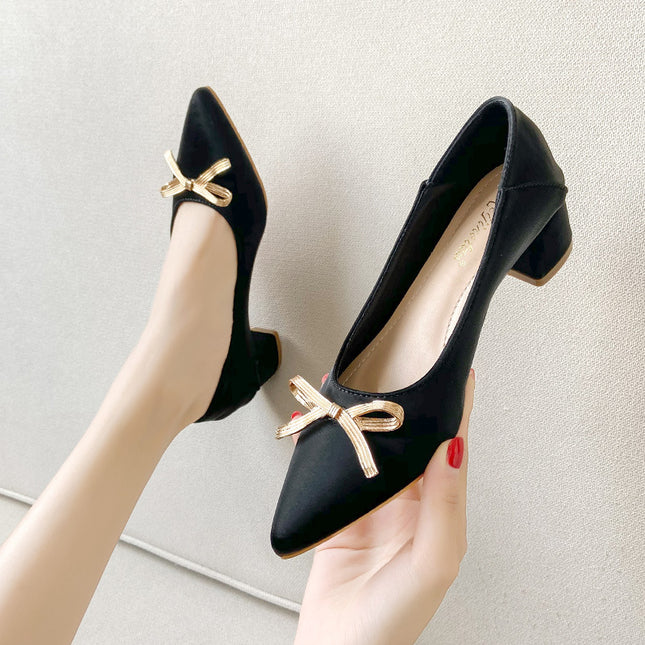 Women's Thick Heel Gentle Pointed Toe Shoes