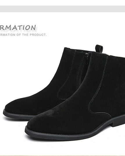 Suede Chelsea Men's British Trend Casual High Top Ankle Boots