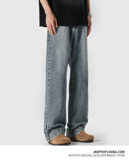 Retro High Street Jeans | Loose Straight-Leg Couple Niche Trousers