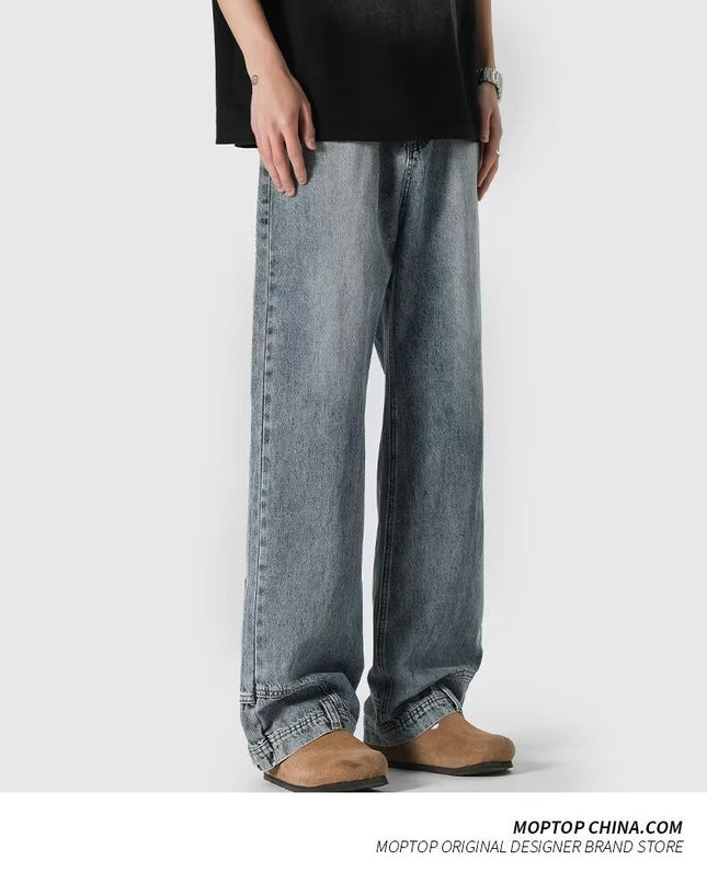 Retro High Street Jeans | Loose Straight-Leg Couple Niche Trousers