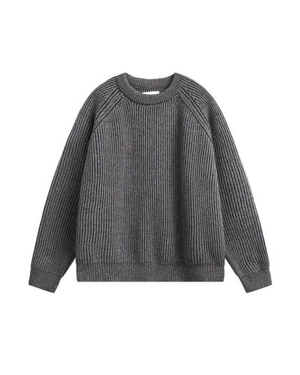 Retro Brocade Men’s Round Neck Sweater – Vintage Printed Pullover Knitwear