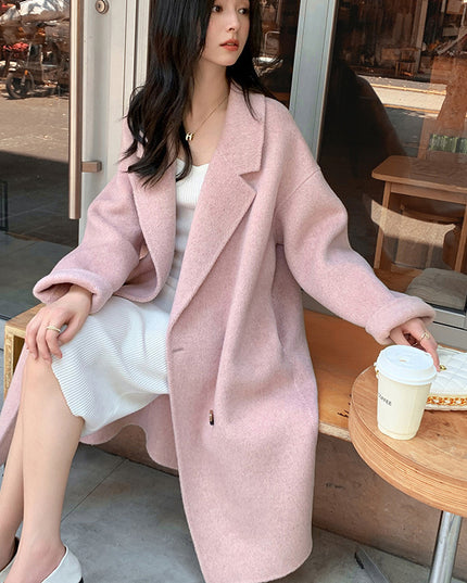 Alpaca Fleecefiber Woolen Overcoat For Women