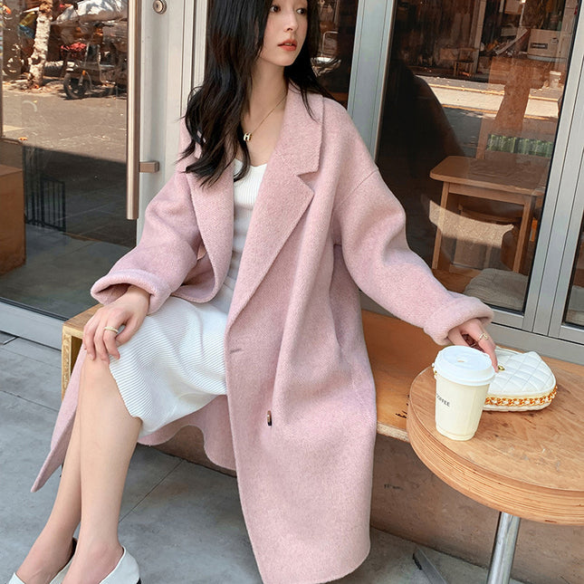 Alpaca Fleecefiber Woolen Overcoat For Women