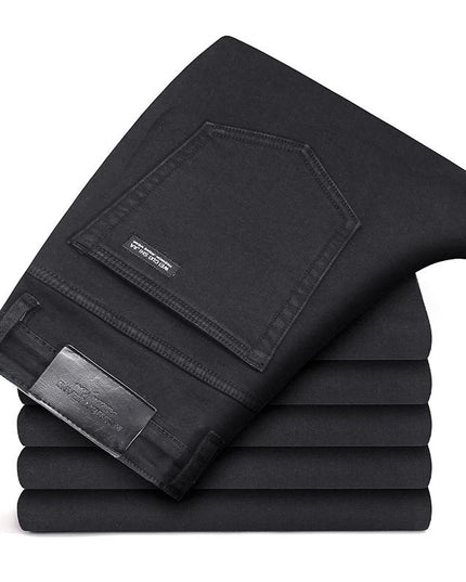 New Men's Jeans Slim Straight Black Pants For Men