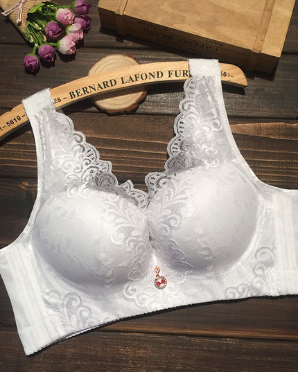 Oversized Bra Centerless Underwire Bra Wide Strap Adjuster Thin Large Cup Bra