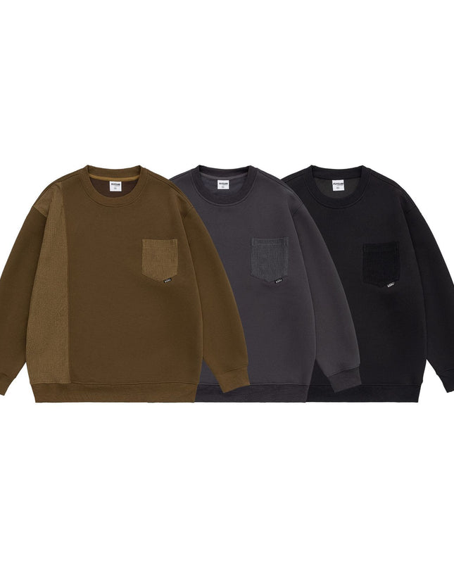 Men's American Retro Heavy Round Neck Sweater