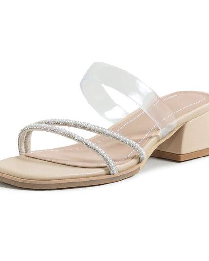 New Fairy Transparent Sandals With Rhinestones