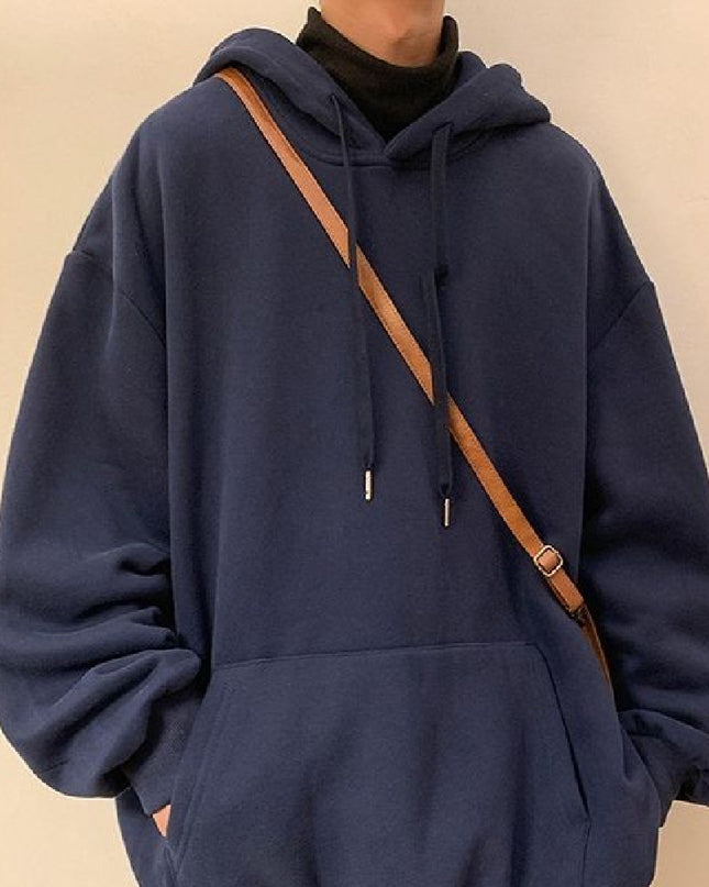 Sweater Men's Fashionable Solid Color Hooded