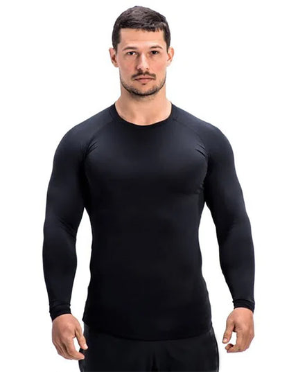 Men's High Collar Fitness Long Sleeve Tight Running