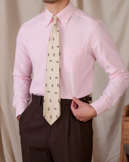 Cotton Slim-fit Striped Long-sleeved Shirt Breathable Casual Business Shirt