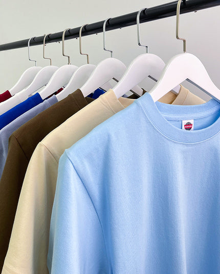 250g Japanese Cotton Round Collar T-shirt Loose