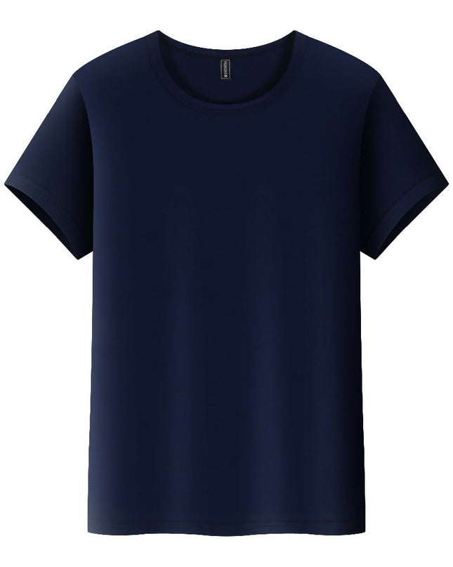 High-end Ice Silk Sports Running Fitness Clothes Loose-fitting Casual Round-neck Short Sleeve