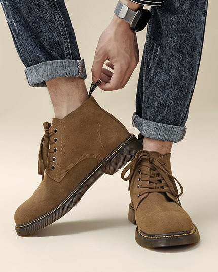 Lace-up Mid-top Warm Outdoor Work Shoes