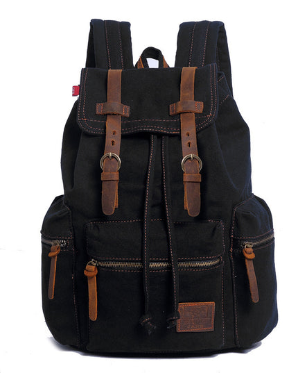 Men's And Women's Canvas Backpack 15.6 Inches Large Capacity