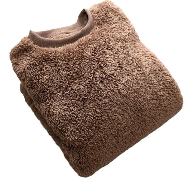 Autumn And Winter Plus Size Men's Round Neck Pullover Keep Warm Sweater