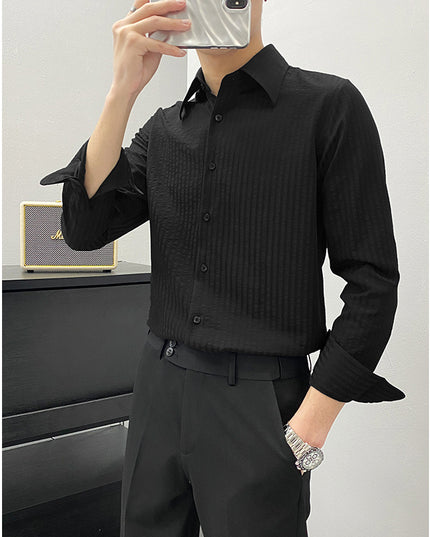High-grade Modal Anti-wrinkle Fabric Striped Shirt For Men