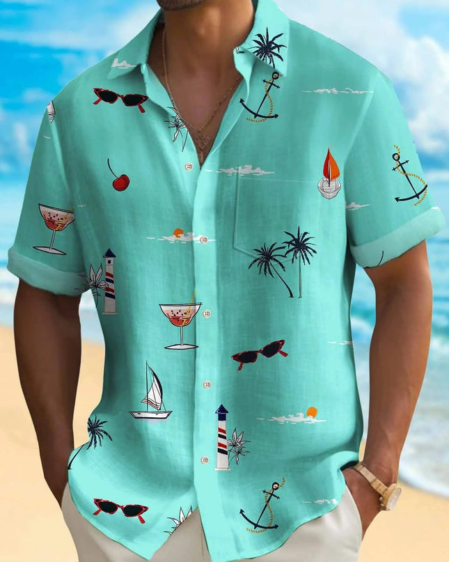 Men's Fashion Hawaiian Digital Printing Shirt