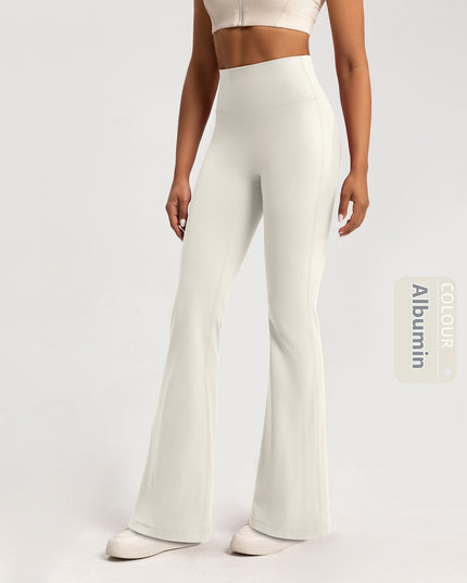 Fleece-lined Bell-bottom High Waist Nude Feel Wide Leg Pants