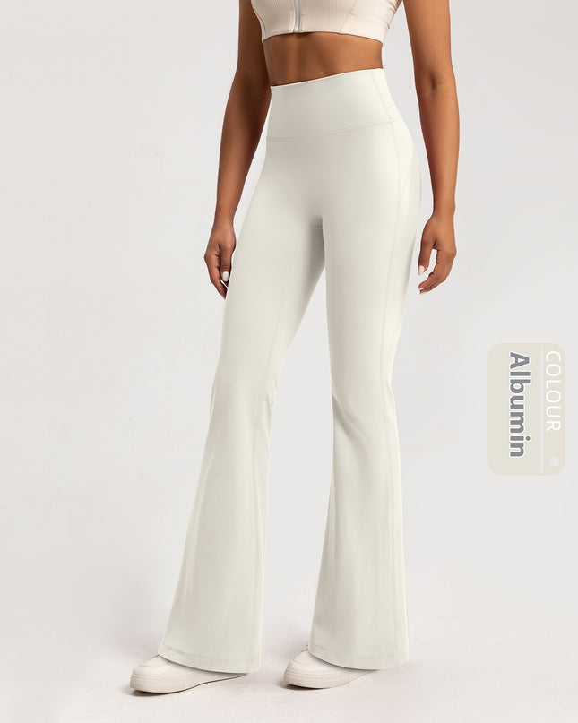 Fleece-lined Bell-bottom High Waist Nude Feel Wide Leg Pants
